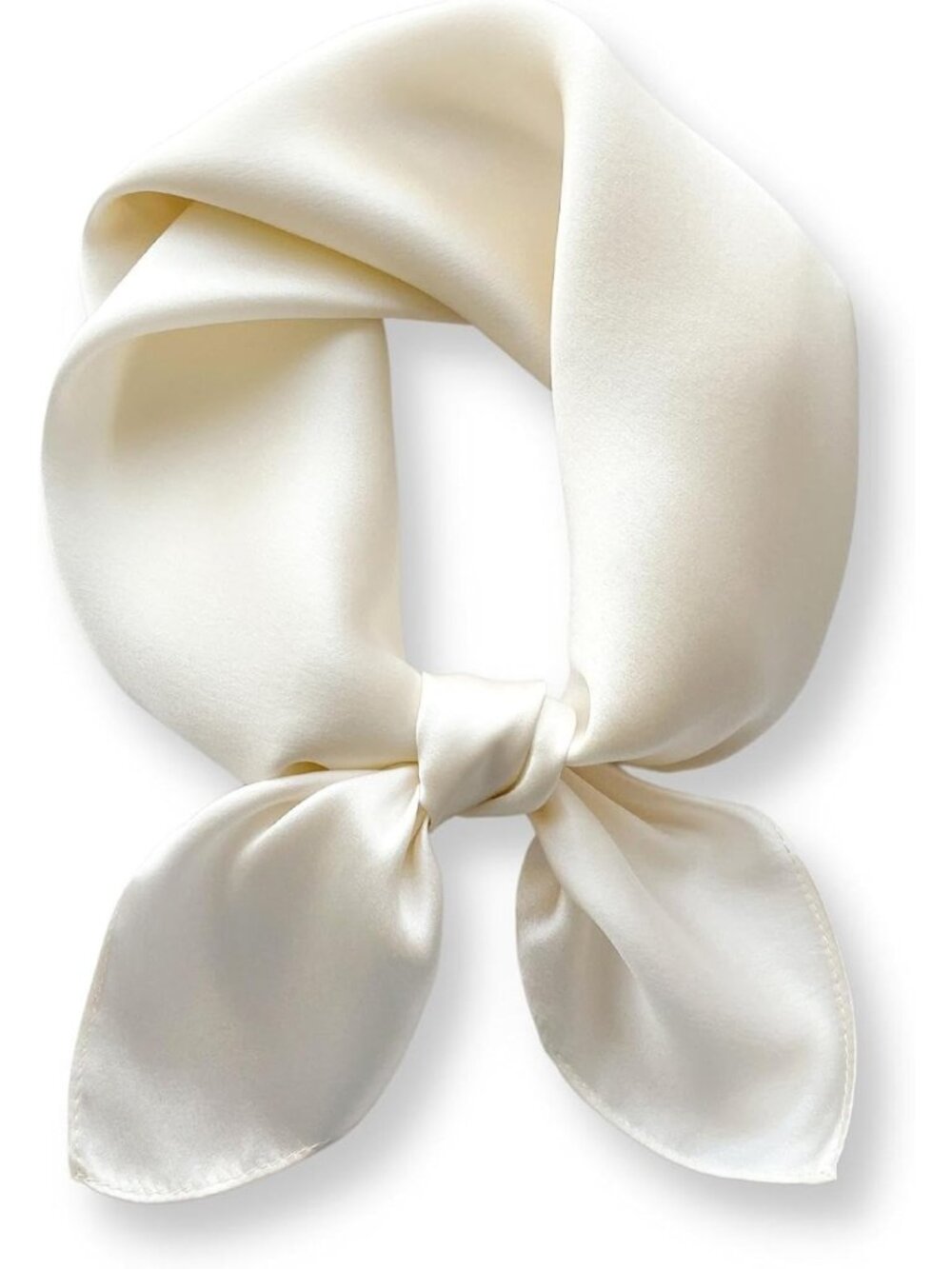 100% Pure Mulberry Silk Scarf for Women | 26" Square Solid Color Accessory